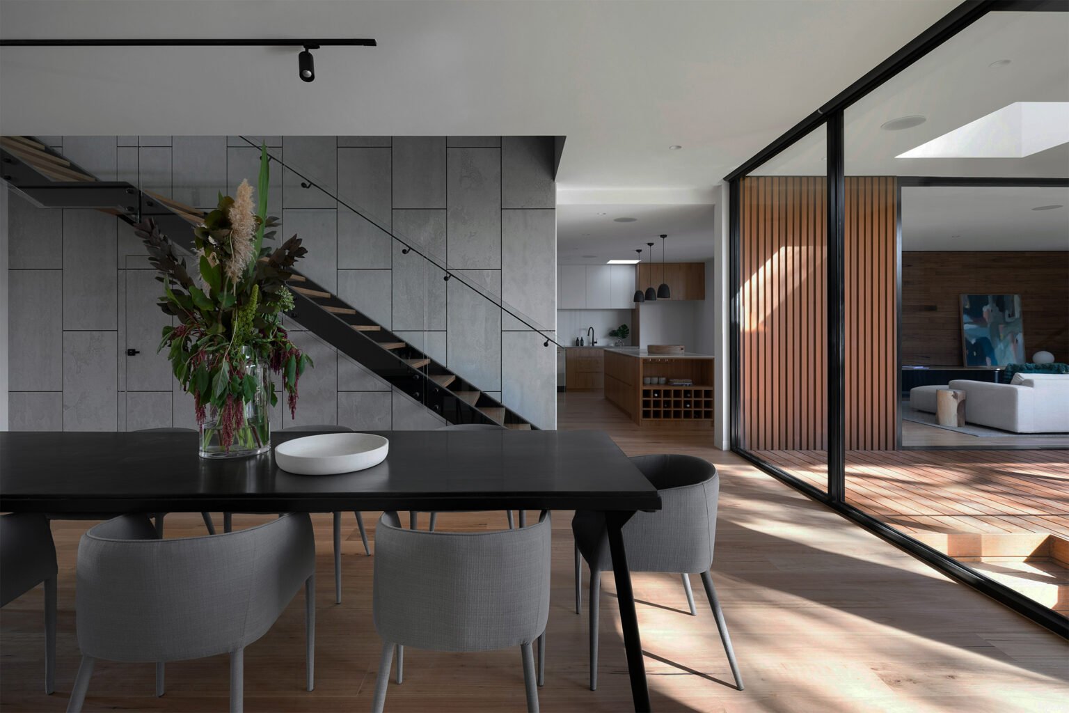 large modern home with extended room